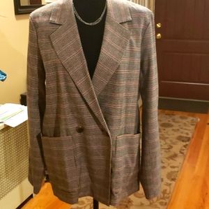 Houndstooth Blazer Medium Boyfriend Cut